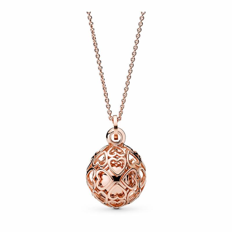 Pandora Rose™ Harmonious Hearts Chime Necklace Ireland - Pandora Rose - 164892DKA